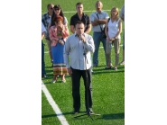 Кметът на община Дряново д-р Иван Николов откри новия стадион в с. Царева ливада
